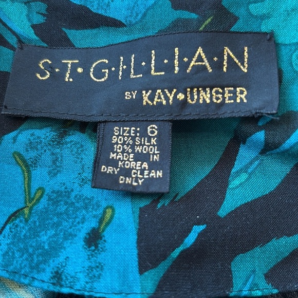 Vintage Silk Skirt Set by Kay Unger. Size 6 - Picture 4 of 4